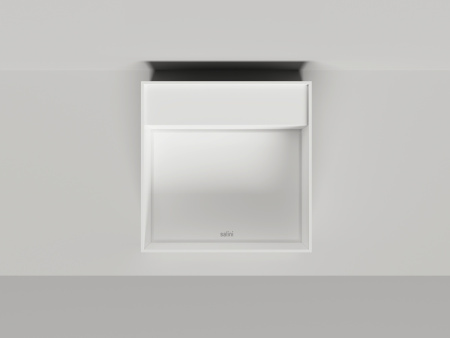 Раковина из искусственного камня S-Stone Salini ARMONIA 130522TMF 50х50 накладная цвет белый